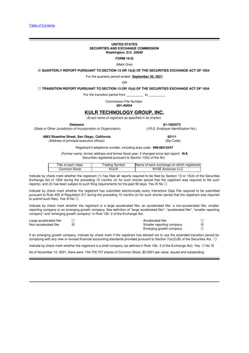 Miniature KULR Technology Group 10-Q Rapport trimestriel 2021 