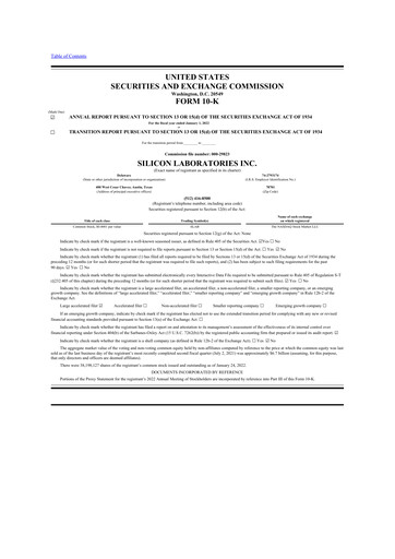 Thumbnail Silicon Labs
 10-K Annual Report 2021