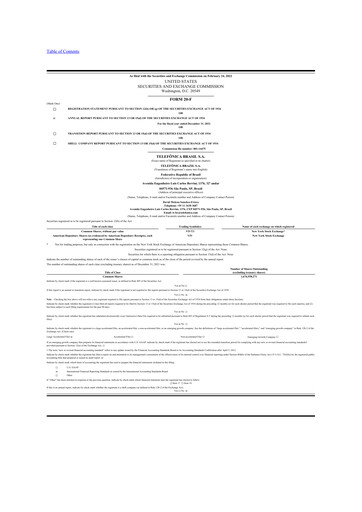 Thumbnail Telefonica Brasil 20-F Annual Report 2021