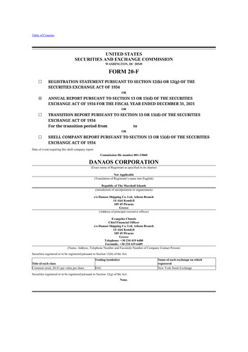 Thumbnail Danaos 20-F Annual Report 2021