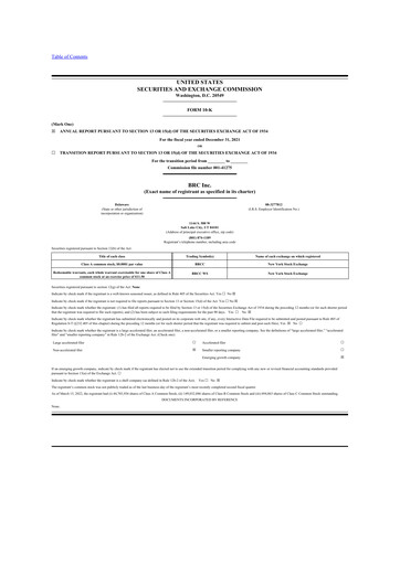 Thumbnail Black Rifle Coffee Company (BRCC) 10-K Annual Report 2021