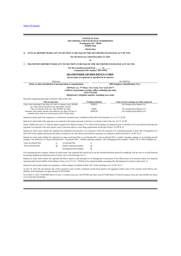 Miniature United Homes Group 10-K Rapport annuel 2021