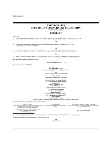 Thumbnail KE Holdings
 20-F Annual Report 2021