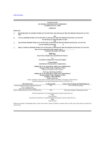 Thumbnail NIO 20-F Annual Report 2021