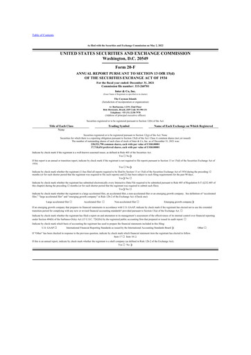 Thumbnail Inter & Co 20-F Annual Report 2021