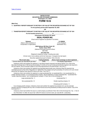 Thumbnail Ideal Power 10-Q Quarterly Report FY 