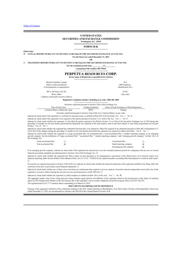 Thumbnail Perpetua Resources 10-K Annual Report 