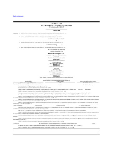 Thumbnail Vertical Aerospace 20-F Annual Report 2022
