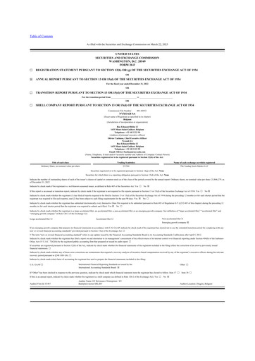 Thumbnail Nyxoah 20-F Annual Report 2022