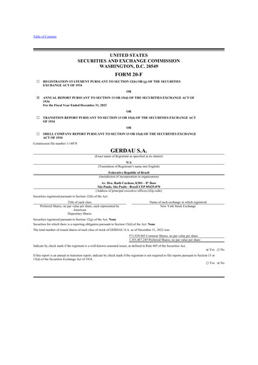 Thumbnail Gerdau 20-F Annual Report 2022