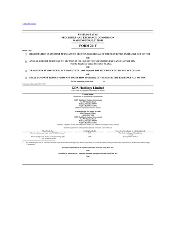 Thumbnail GDS Holdings 20-F Annual Report 2022