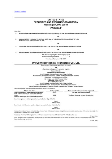 Thumbnail OneConnect Financial Technology 20-F Annual Report 2022