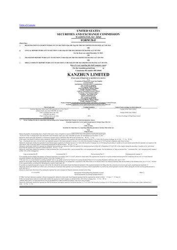 Miniature Kanzhun 20-F Rapport annuel 2022