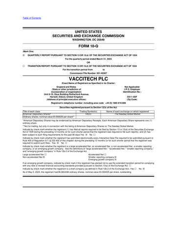 Vorschaubild Barinthus Biotherapeutics 10-Q Quartalsbericht 2023 