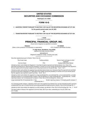 Thumbnail Principal Financial Group 10-Q Quarterly Report FY2023 