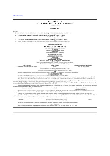 Thumbnail Manchester United
 20-F Annual Report 2023