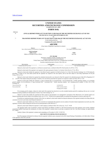 Thumbnail AECOM 10-K Annual Report 2023