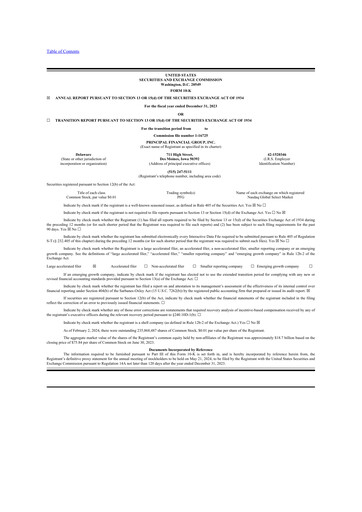 Thumbnail Principal Financial Group 10-K Annual Report 2023