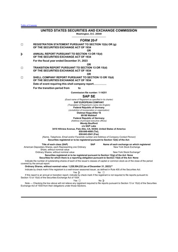 Thumbnail SAP 20-F Annual Report 2023