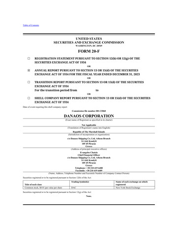 Thumbnail Danaos 20-F Annual Report 2023