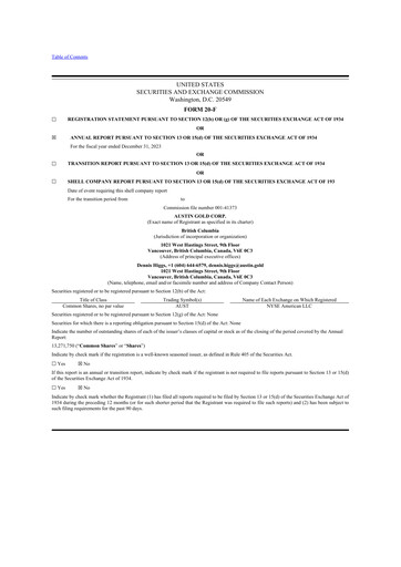 Thumbnail Austin Gold 20-F Annual Report 2023