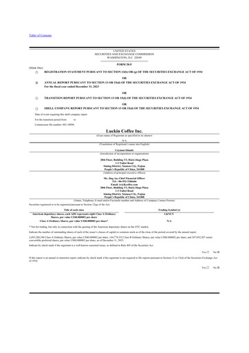 Miniature Luckin Coffee 20-F Rapport annuel 2023