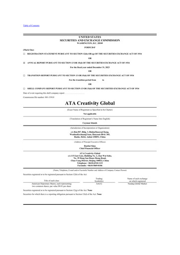 Thumbnail ATA Creativity Global 20-F Annual Report 2023