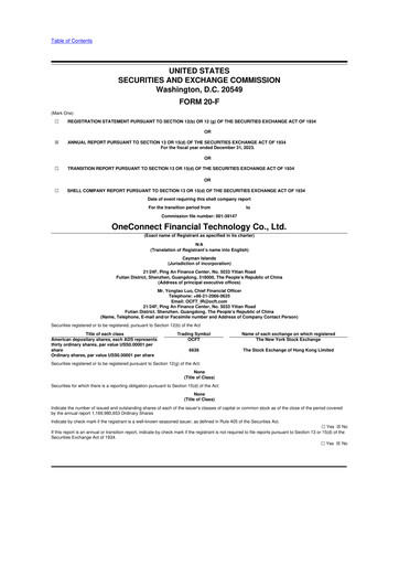 Thumbnail OneConnect Financial Technology 20-F Annual Report 2023