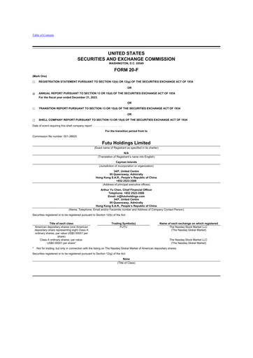 Thumbnail Futu Holdings 20-F Annual Report 2023