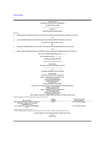 Miniature Waterdrop Inc. 20-F Rapport annuel 2023