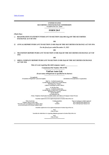 Thumbnail VinFast Auto 20-F Annual Report 2023