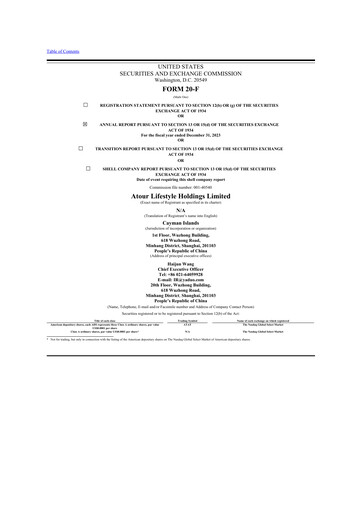 Thumbnail Atour Lifestyle 20-F Annual Report 2023