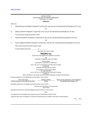Vorschaubild TROOPS, Inc. 20-F Jahresbericht 2023