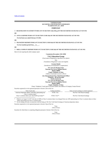 Thumbnail TAL Education Group 20-F Annual Report 2024