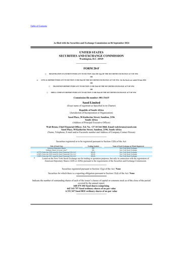 Thumbnail Sasol 20-F Annual Report 2024