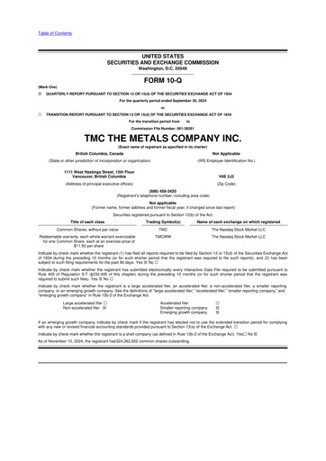 Vorschaubild The Metals Company 10-Q Quartalsbericht 2024 