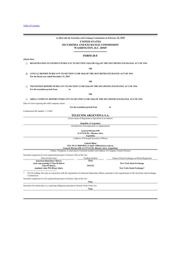 Thumbnail Telecom Argentina
 20-F Annual Report 2024