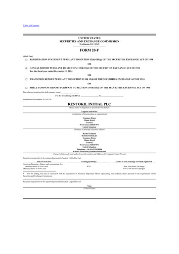 Thumbnail Rentokil Initial 20-F Annual Report 2024