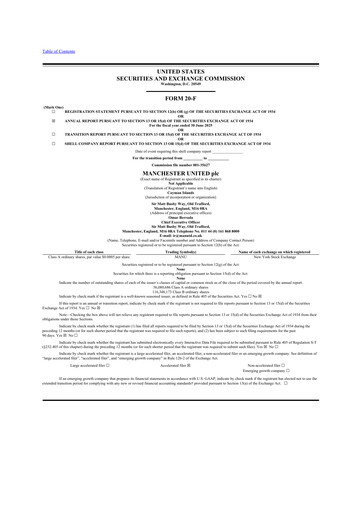 Thumbnail Manchester United
 20-F Annual Report 2025