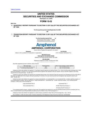 Thumbnail Amphenol 10-Q Quarterly Report FY2025 