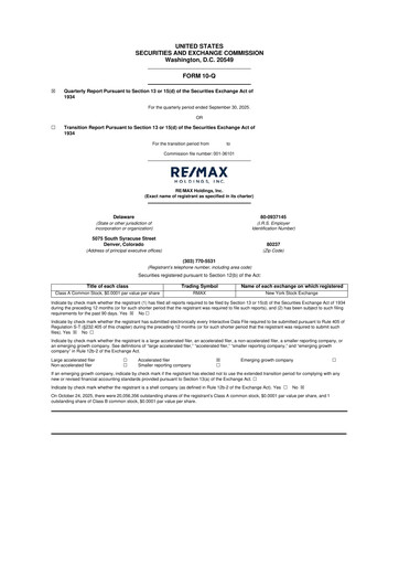 Thumbnail RE/MAX Holdings 10-Q Quarterly Report FY2025 