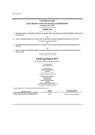 Thumbnail LuxExperience 20-F Annual Report 2025