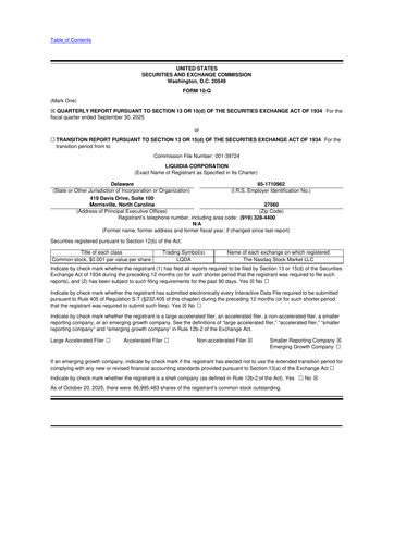 Thumbnail Liquidia Corporation 10-Q Quarterly Report FY 