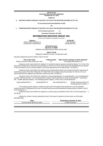 Thumbnail Information Services Group 10-Q Quarterly Report FY2025 
