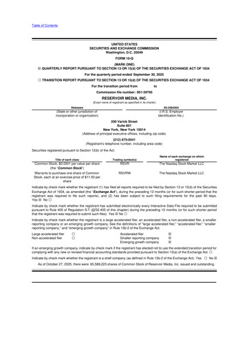 Thumbnail Reservoir Media 10-Q Quarterly Report FY2025 