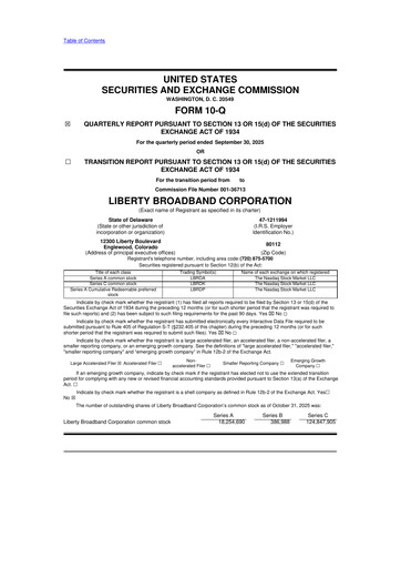 Thumbnail Liberty Broadband 10-Q Quarterly Report FY2025 