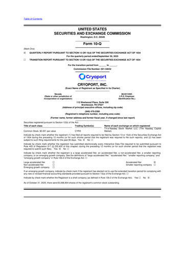 Thumbnail CryoPort 10-Q Quarterly Report FY2025 