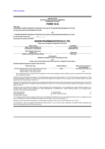 Vorschaubild Quoin Pharmaceuticals 10-Q Quartalsbericht 2025 