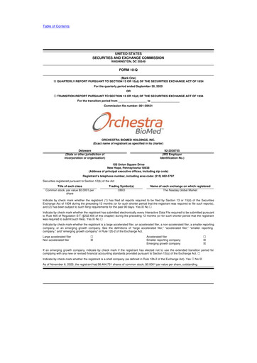 Vorschaubild Orchestra BioMed  10-Q Quartalsbericht  