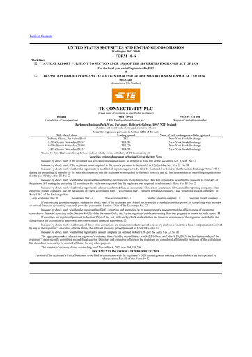 Thumbnail TE Connectivity
 10-K Annual Report 2025